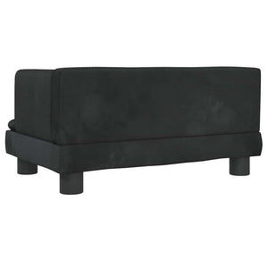vidaXL Canapé enfant noir 60x40x30 cm velours