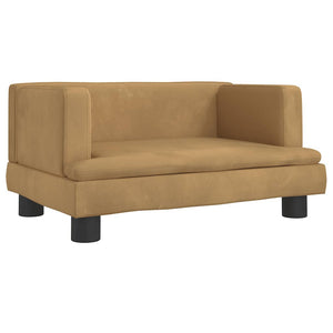 vidaXL Canapé enfant marron 60x40x30 cm Velours