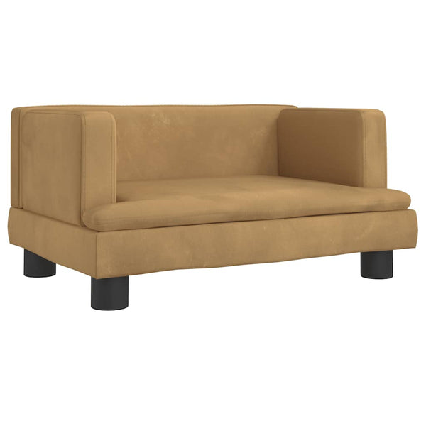 vidaXL Canapé enfant marron 60x40x30 cm Velours