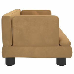 vidaXL Canapé enfant marron 60x40x30 cm Velours
