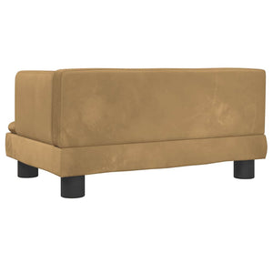 vidaXL Canapé enfant marron 60x40x30 cm Velours