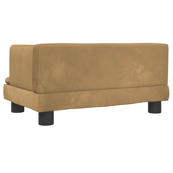 vidaXL Canapé enfant marron 60x40x30 cm Velours
