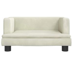 vidaXL Canapé enfant crème 60x40x30 cm velours