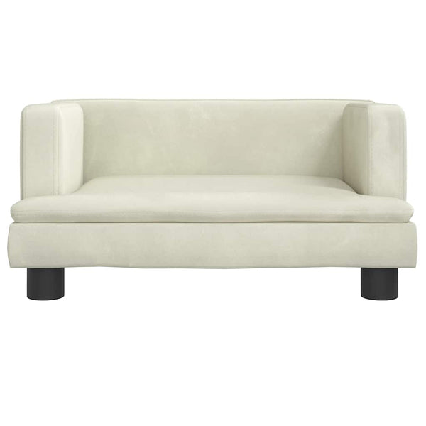 vidaXL Canapé enfant crème 60x40x30 cm velours