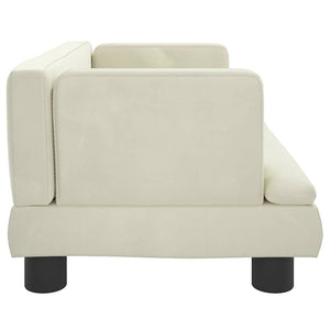vidaXL Canapé enfant crème 60x40x30 cm velours