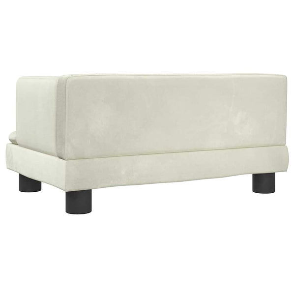 vidaXL Canapé enfant crème 60x40x30 cm velours