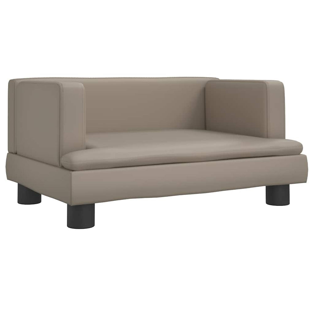 Kindersofa Cappuccino-Braun Kunstleder 60 cm
