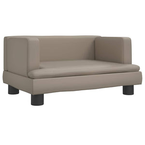 Kindersofa Cappuccino-Braun Kunstleder 60 cm