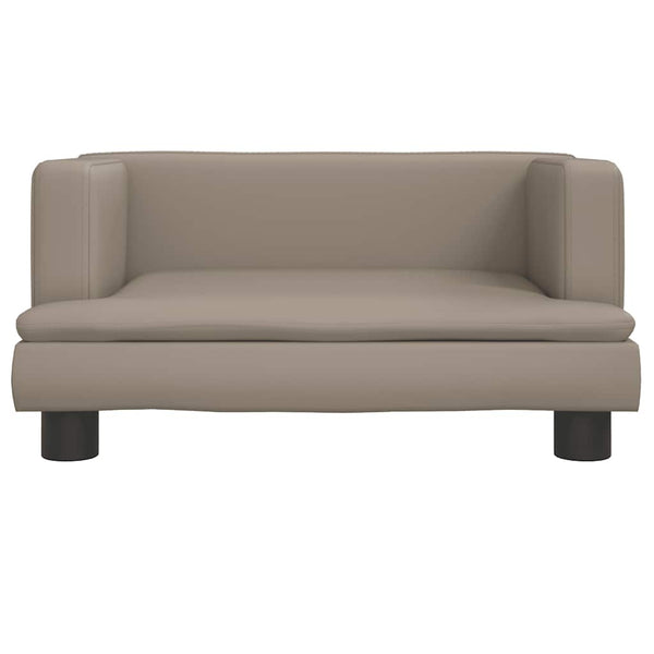 Kindersofa Cappuccino-Braun Kunstleder 60 cm