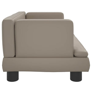 Kindersofa Cappuccino-Braun Kunstleder 60 cm