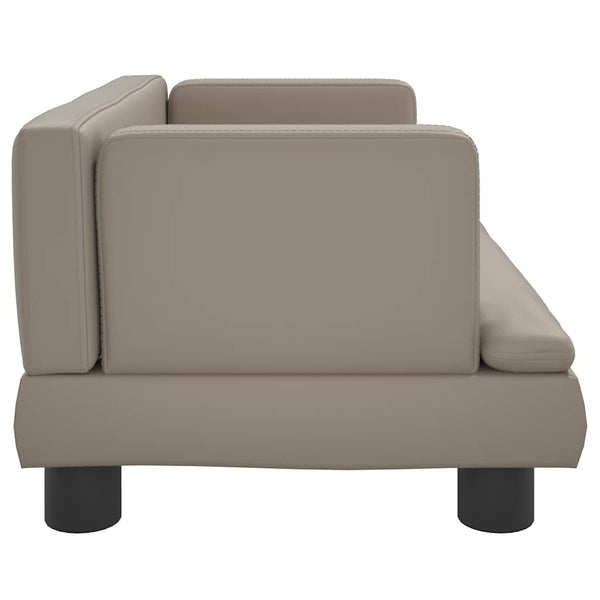 Kindersofa Cappuccino-Braun Kunstleder 60 cm