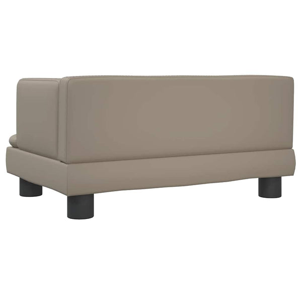 Kindersofa Cappuccino-Braun Kunstleder 60 cm