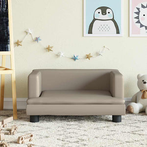 Kindersofa Cappuccino-Braun Kunstleder 60 cm