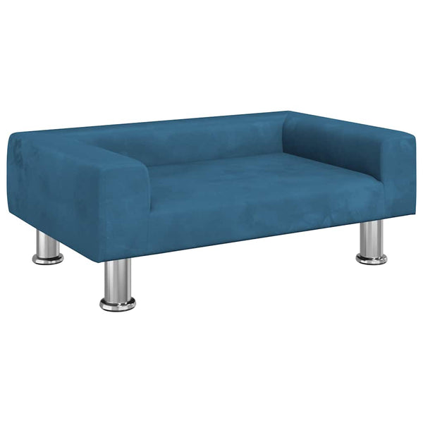 Blaues Kindersofa Samt 70x45 cm