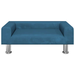 Blaues Kindersofa Samt 70x45 cm