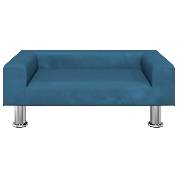 Blaues Kindersofa Samt 70x45 cm