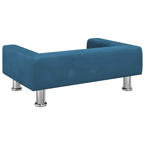 Blaues Kindersofa Samt 70x45 cm