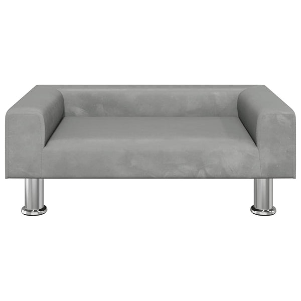 vidaXL Canapé enfant Gris clair 70x45x26,5 cm Velours