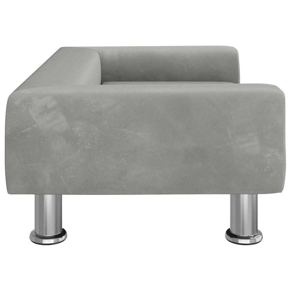 vidaXL Canapé enfant Gris clair 70x45x26,5 cm Velours