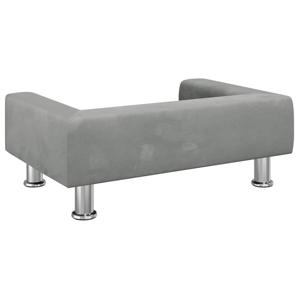 vidaXL Canapé enfant Gris clair 70x45x26,5 cm Velours