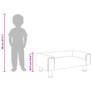 vidaXL Canapé enfant Gris clair 70x45x26,5 cm Velours