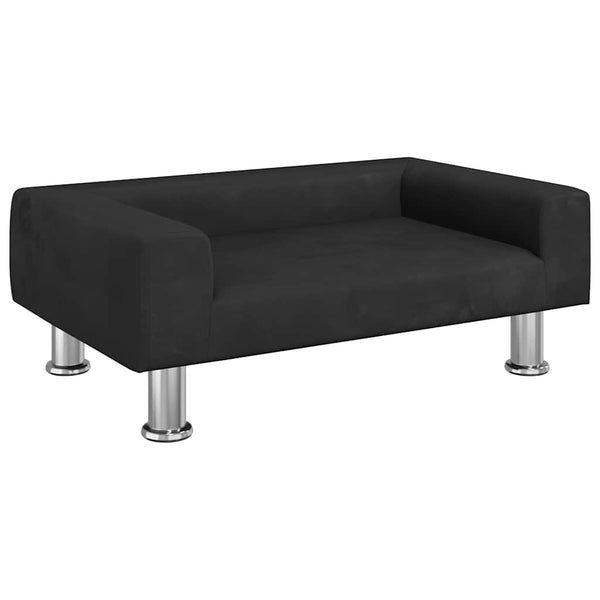 Schwarzes Kindersofa Samt 70x45x26,5 cm
