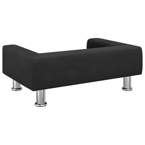 Schwarzes Kindersofa Samt 70x45x26,5 cm