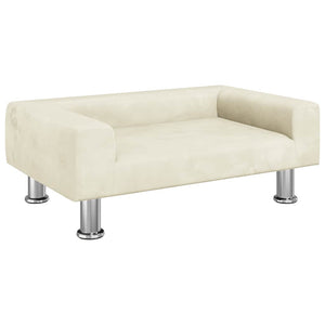Kindersofa Creme Samt 70x45x26,5 cm