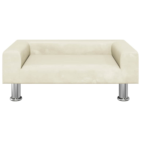Kindersofa Creme Samt 70x45x26,5 cm