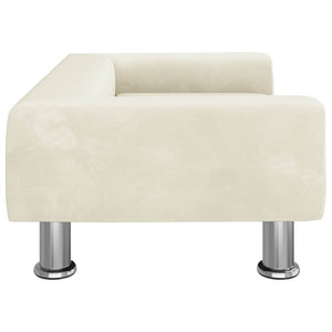 Kindersofa Creme Samt 70x45x26,5 cm
