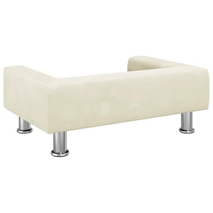 Kindersofa Creme Samt 70x45x26,5 cm
