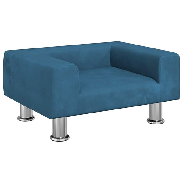 Blaues Kindersofa Samt 50x40x26,5 cm