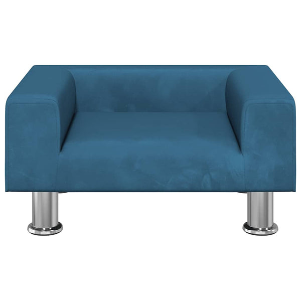 Blaues Kindersofa Samt 50x40x26,5 cm
