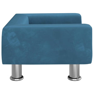 Blaues Kindersofa Samt 50x40x26,5 cm