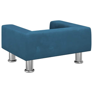 Blaues Kindersofa Samt 50x40x26,5 cm