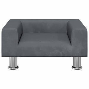 Kindersofa Dunkelgrau Samt