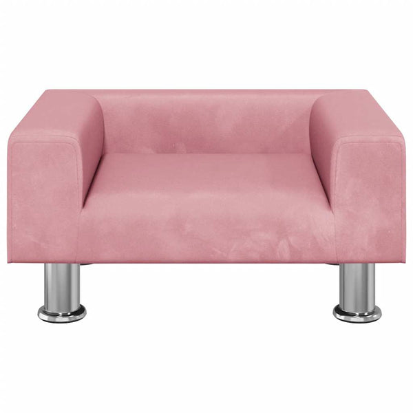 Kindersofa Rosa Samt 50x40x26,5 cm
