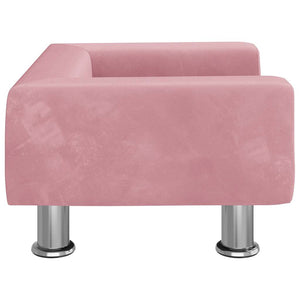 Kindersofa Rosa Samt 50x40x26,5 cm