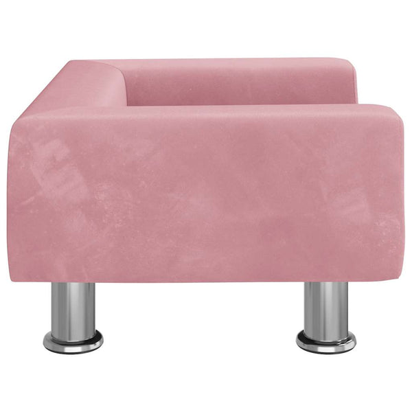 Kindersofa Rosa Samt 50x40x26,5 cm
