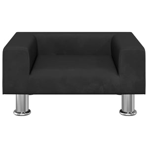 Schwarzes Kindersofa Samt 50x40x26,5 cm