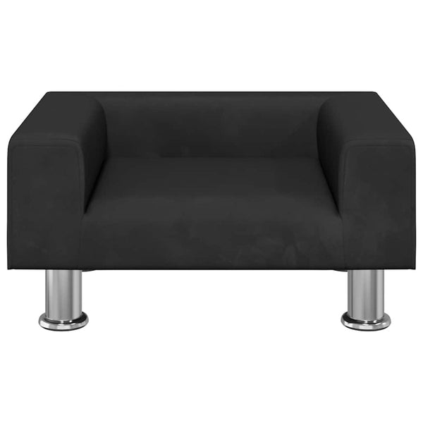 Schwarzes Kindersofa Samt 50x40x26,5 cm