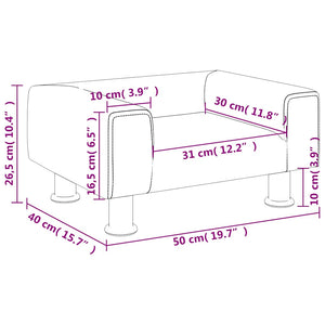 Schwarzes Kindersofa Samt 50x40x26,5 cm