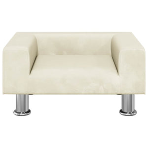 Kinder Sofa Creme Samt 50x40x26,5 cm