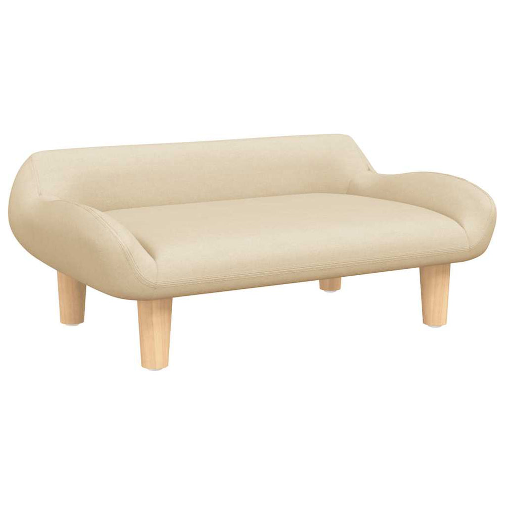 Creme Kindersofa Stoff 70x40x24 cm