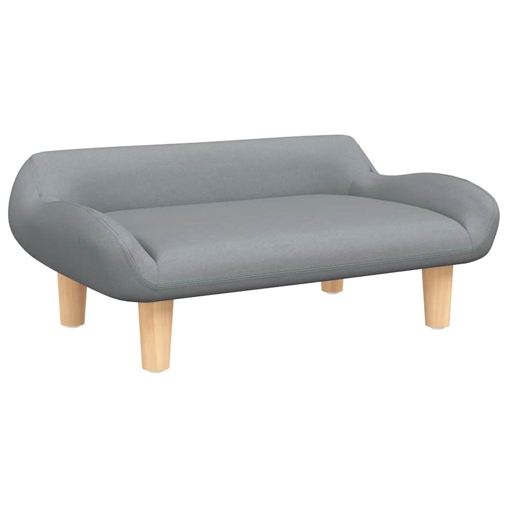 Kindersofa Hellgrau Stoff 70x40x24 cm