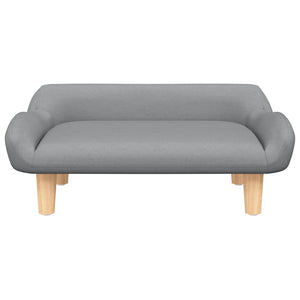 Kindersofa Hellgrau Stoff 70x40x24 cm