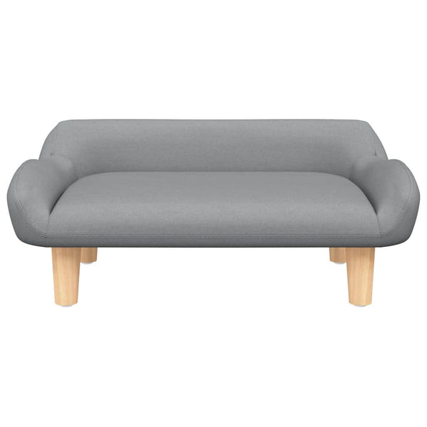 Kindersofa Hellgrau Stoff 70x40x24 cm