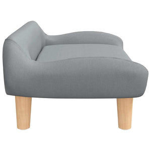 Kindersofa Hellgrau Stoff 70x40x24 cm