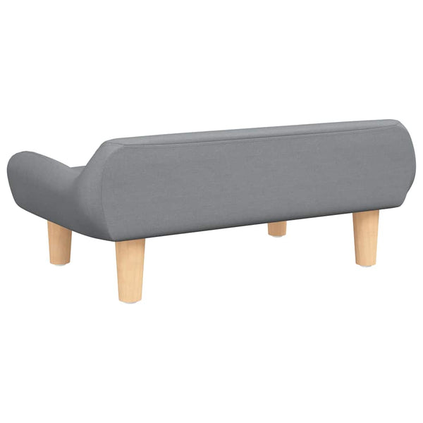 Kindersofa Hellgrau Stoff 70x40x24 cm
