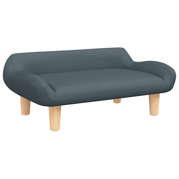 Dunkelgraues Kindersofa Stoff 70x40x24 cm